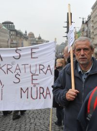 Demostrace proti vládní politice na Václavském náměstí, 17.listopad 2012