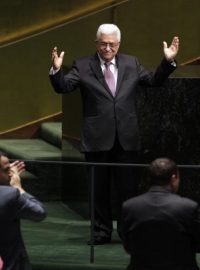Palestinský prezident Mahmúd Abbás před Valným shromážděním OSN v New Yorku