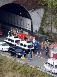 Zřícený tunel Sassago v Japonsku