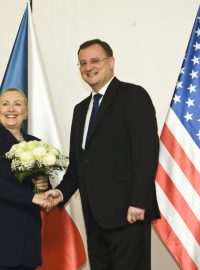 Šéfka americké diplomacie Hillary Clintonová na návštěvě Prahy, setkání s premiérem Petrem Nečasem