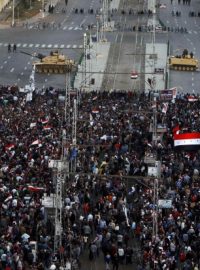 Odpůrci Muhammada Mursího protestovali před prezidentským palácem v Káhiře
