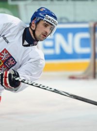 Útočník Tomáš Plekanec 11. prosince v Praze na tréninku české hokejové reprezentace před turnajem Channel One Cup, druhým dílem seriálu Euro Hockey Tour