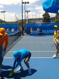 Natália Vajdová během své premiéry v grandslamové juniorce na Australian Open