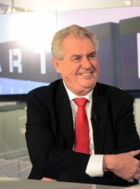 Nastupující prezident Miloš Zeman v pořadu Partie televize Prima