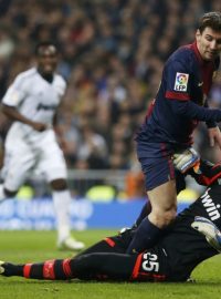 Lionel Messi v semifinále španělského poháru Real Madrid - FC Barcelona