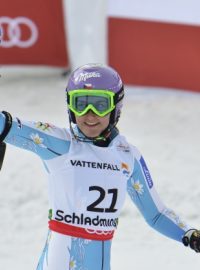 Spokojenost z výkonu ve slalomu byla na Šárce Záhrobské po 2. kole jasně vidět