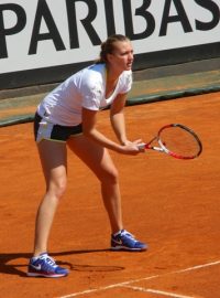 Tenistka Petra Kvitová při tréninku v Palermu