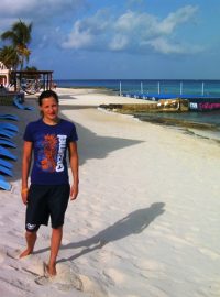 Plavkyně Silvie Rybářová  na ostrově Cozumel