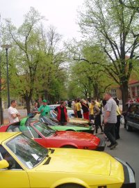 Setkání majitelů italských aut v Poděbradech