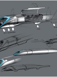 Projektový návrh dráhy Hyperloop.