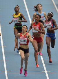 Půlkařka Lenka Masná (zcela vpravo) na atletickém mistrovství světa v Moskvě