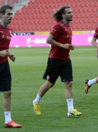 Hráči české fotbalové reprezentace trénovali 5. září v pražském Edenu před kvalifikačním zápasem s Arménií