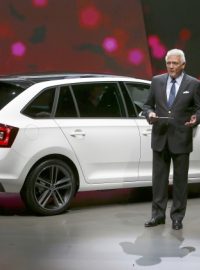 Nová Škoda Rapid Spaceback při představení na německém autosaloně ve Frankurtu