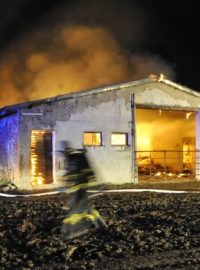 Požár v zemědělském areálu v Šumné na Znojemsku