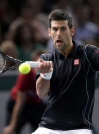 Novak Djoković během finálového klání proti Davidu Ferrerovi na turnaji Masters v Paříži