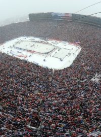 Utkání NHL Winter Classic pod širým nebem v Detroitu