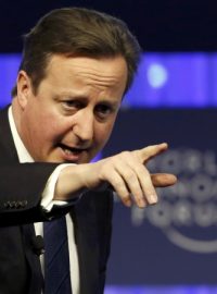 Britský premiér David Cameron na výročním zasedání Světového ekonomického fóra v Davosu