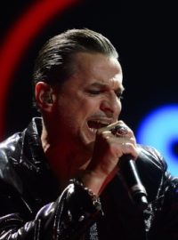 Britská hudební skupina Depeche Mode zahrála 10. února 2014 v Praze. Na snímku zpěvák Dave Gahan