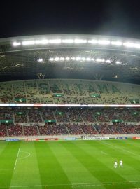 Stadion v Saitamě před pohárovým zápasem týmu Urawa Reds