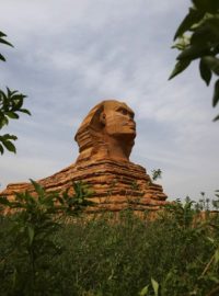 Replika Sfingy v čínské provincii Che-pej