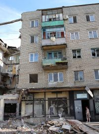 Zničený dům v ukrajinské Mykolajevce