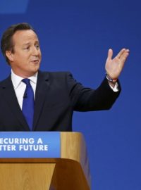 Britský premiér David Cameron při projevu před členy Konzervativní strany na konferenci v Birminghamu