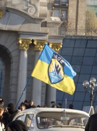 Parlamentní volby na Ukrajině. Snímek z Kyjeva