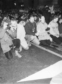 Demonstrace na Národní třídě