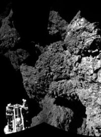 Modul Philae evropské sondy Rosetta na povrchu komety 67P/Čurjumov-Gerasimenko