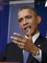 Barack Obama na tradičním předvánočním setkání s novináři