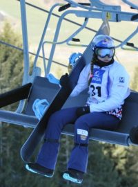 Snowboardcrossařka Eva Samková 14. ledna při tréninku na MS