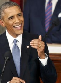 Barack Obama během svého poselství o stavu unie