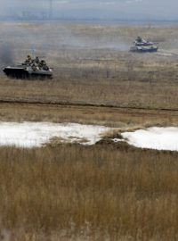 Tanky ukrajinské armády na východě země u Debalceve