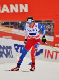 Petr Knop při štafetě na mistrovství světa ve Falunu