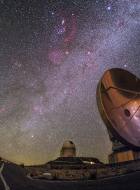 Mléčná dráha a observatoř La Silla v Chile