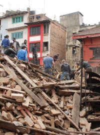 Záchranné práce v nepálském Káthmándú
