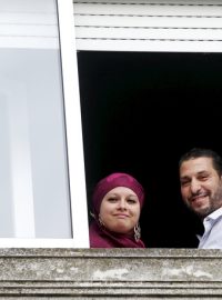 Abdul se svou novomanželkou Samirou