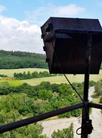 Pohledy ze střechy těžní věže dolu Jindřich II ve Zbýšově