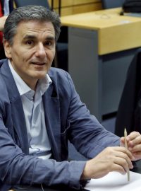 Řecký ministr financí Euklidis Tsakalotos na jednáním eurozóny