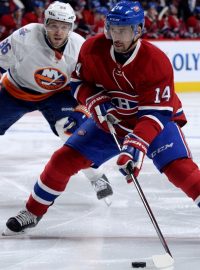 Tomáš Plekanec v utkání Montrealu proti New Yorku Islanders