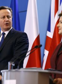 Britský premiér David Cameron a polská premiérka Beata Szydlová