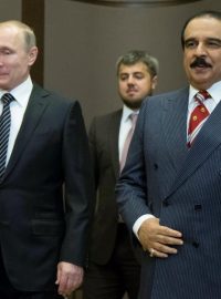 Bahrajnský král Hámid ibn Ísa al-Chalífa na návštěvě Ruska s prezidentem Putinem