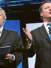 Londýnský starosta Boris Johnson a britský premiér David Cameron