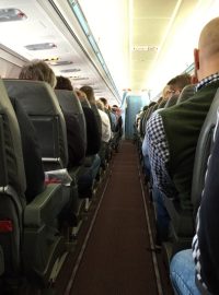 Cestující, pasažéři, letadlo