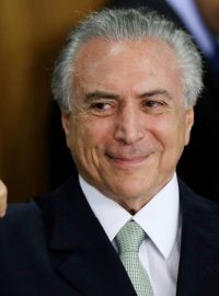 Brazilský viceprezident Michel Temer, který se ujal funkce hlavy státu po odvolání Dilmy Rousseffové