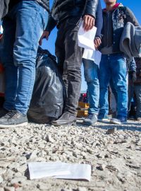 Migranti na řecko-makedonské hranici