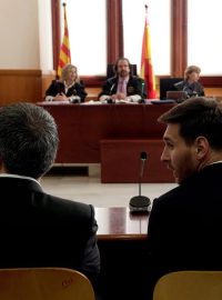 Lionel Messi před soudem v Barceloně
