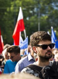 Demonstrace za svobodu ve Varšavě
