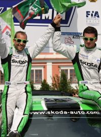 Posádka továrního týmu ŠKODA Motorsport - Pavel Dresler a Jan Kopecký