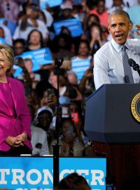 Barack Obama se zapojil do přímé kampaně Hillary Clintonové